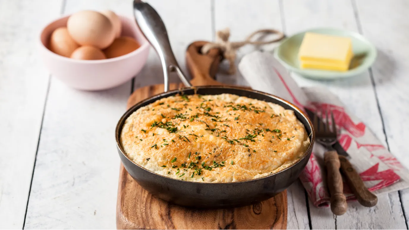 Cheese & Chive Soufflé Omelette
