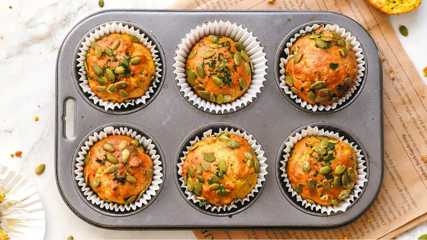 Savoury Parsley Veggie Muffins