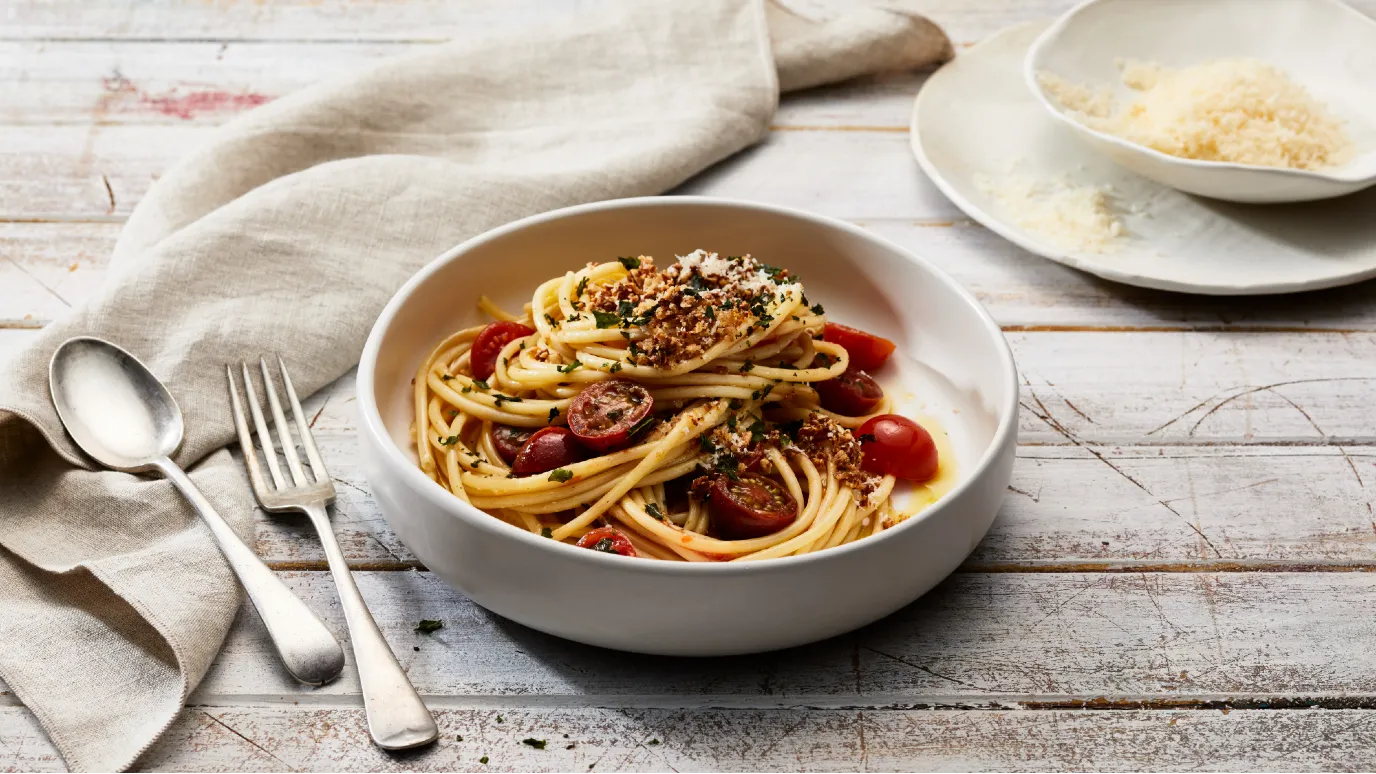 Pesto Trapanese with Spaghetti