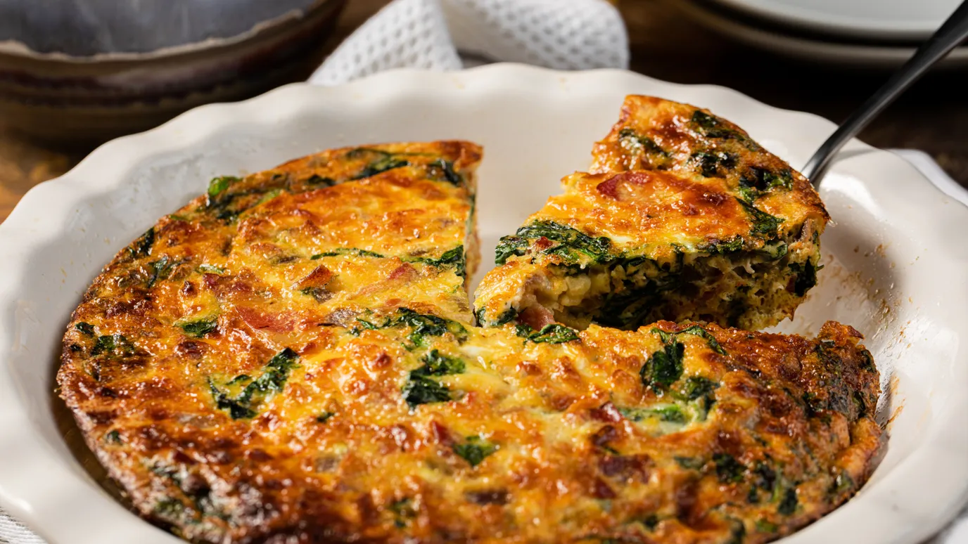 Bacon & Spinach Crustless Quiche