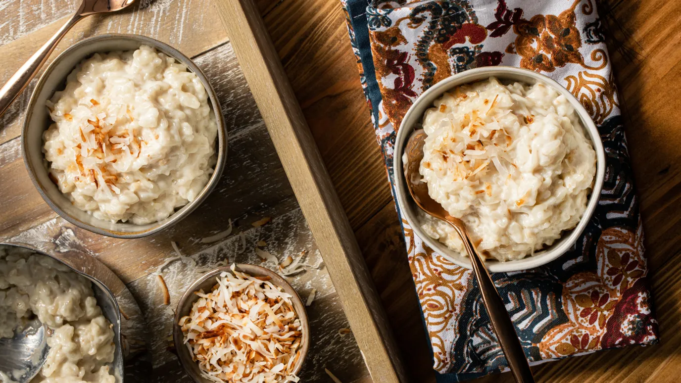 Coconut Ginger Rice Pudding