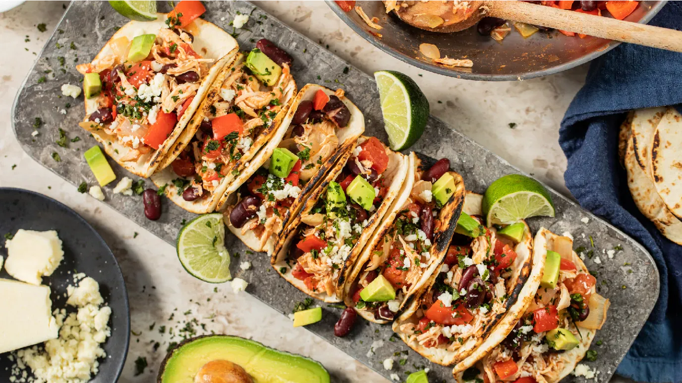Chicken and Bean Street Tacos