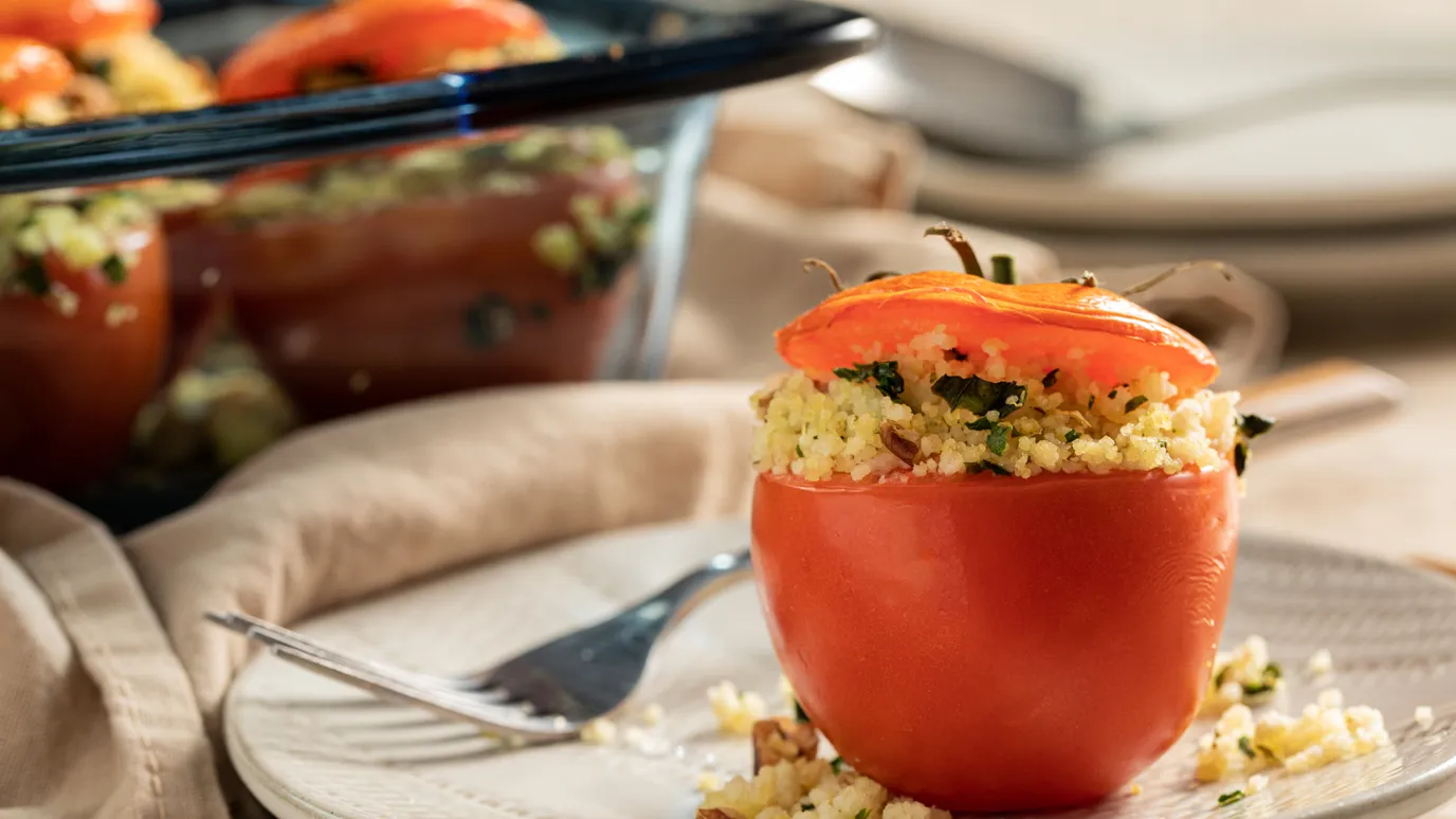 Couscous Stuffed Tomatoes
