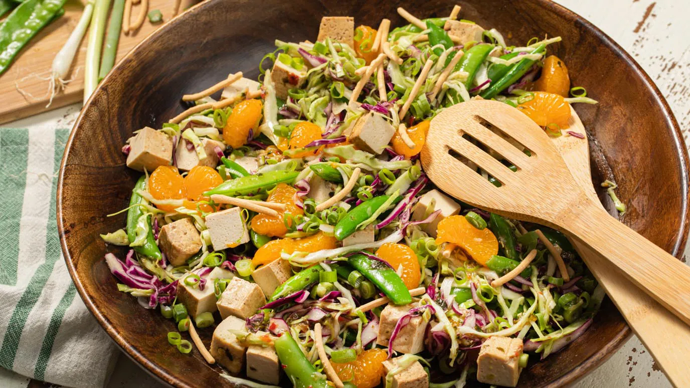 Cabbage Salad with Ginger & Cilantro Dressing