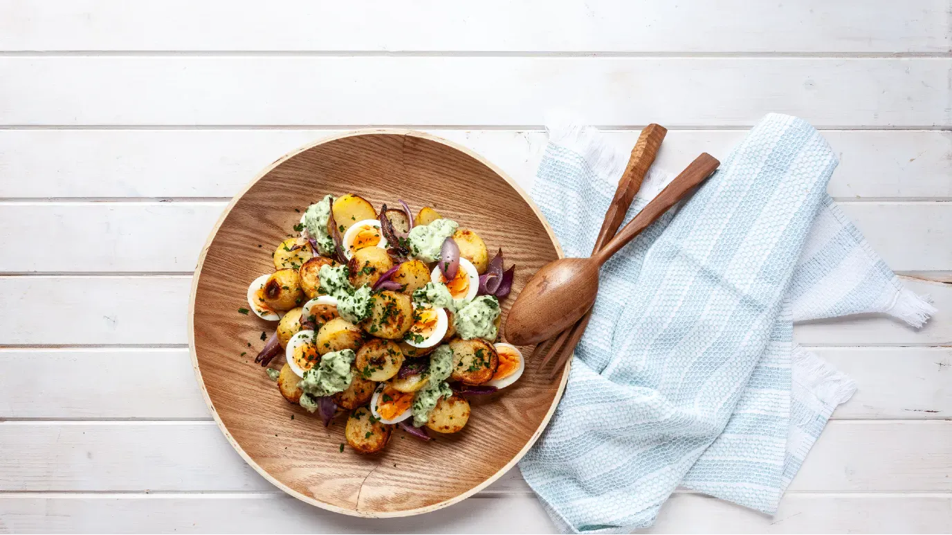 Roast Potato and Green Mayo Salad