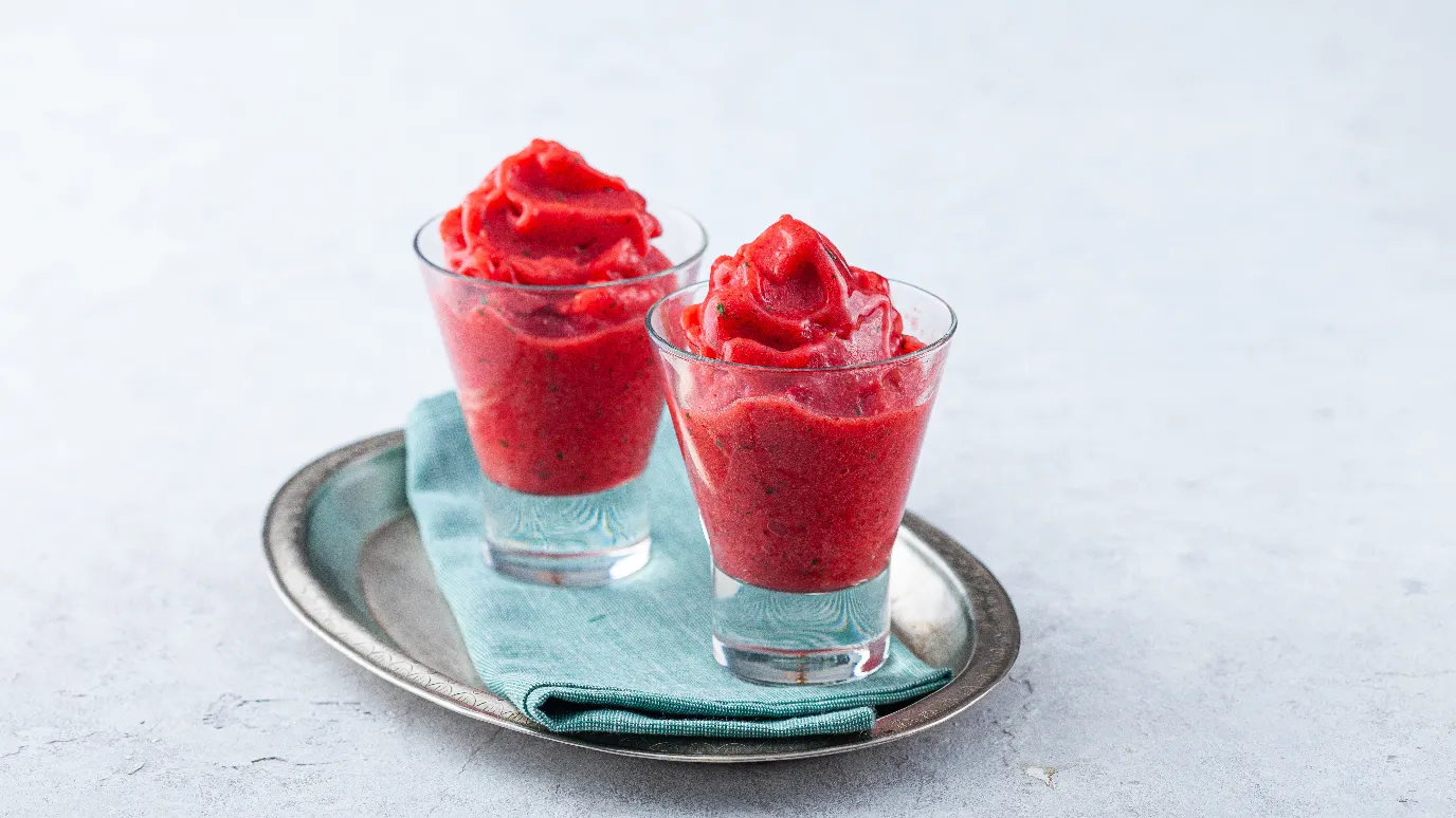 Strawberry Basil Slushie